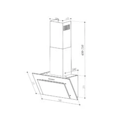 Athena Dunstabzugshaube 60cm Abluft: 350 M³/h LED Edelstahl -Haushaltsgerätegeschäft 10032904 yy 0010 logo