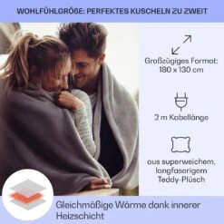 Dr. Watson SuperSoft Heizdecke 120 W 180 X 130 Cm Teddy-Plüsch -Haushaltsgerätegeschäft 10033006 de 0005 usp