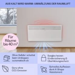 Hot Spot Slimcurve Heizgerät 80x40cm 40m² 2000W 5-40°C LED IP24 Weiß -Haushaltsgerätegeschäft 10033016 de 0004 usp