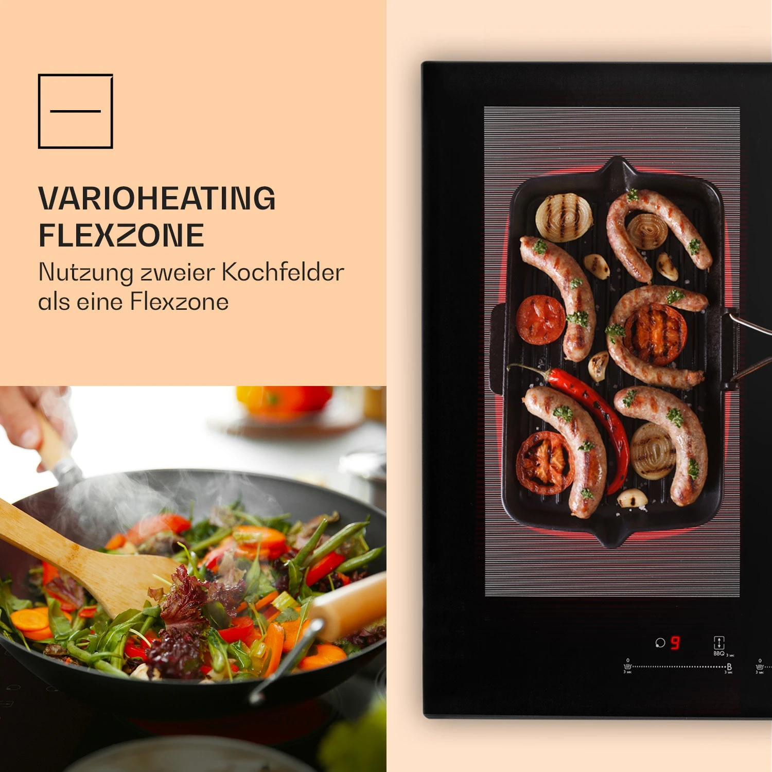 Delicatessa 77 Hybrid Einbaukochfeld Induktion 4 Zonen 7000W 6 Delicatessa 77 Hybrid Einbaukochfeld Induktion 4 Zonen 7000W – Bild 4