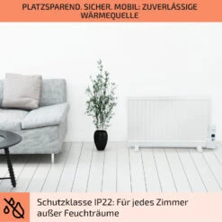Wallander Ölradiator 800W Thermostat Ölheizung Ultraflach Weiß -Haushaltsgerätegeschäft 10033100 de 0007 usp
