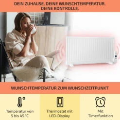 Wallander Ölradiator 1000W Thermostat Ölheizung Ultraflach Weiß 11 Wallander Ölradiator 1000W Thermostat Ölheizung Ultraflach Weiß -Haushaltsgerätegeschäft 10033102 de 0003 usp