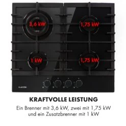 Ignito 4 Zonen Gaskochfeld 4-flammig Sabaf-Brenner Glaskeramik Schwarz 16 Ignito 4 Zonen Gaskochfeld 4-flammig Sabaf-Brenner Glaskeramik Schwarz -Haushaltsgerätegeschäft 10033132 de 0006 logo