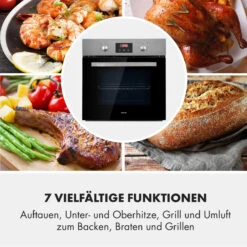 Kalahari Elektrischer Einbaubackofen 2300W 7 Funktionen Schwarz -Haushaltsgerätegeschäft 10033187 de 0008 logo