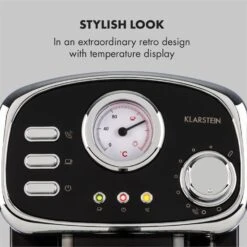 Espressionata Gusto Espressomaschine 1100W 15 Bar Druck Schwarz -Haushaltsgerätegeschäft 10033209 yy 0003 logo Klarstein Espressionata Gusto Espressomaschine