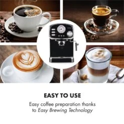 Espressionata Gusto Espressomaschine 1100W 15 Bar Druck Schwarz -Haushaltsgerätegeschäft 10033209 yy 0004 logo Klarstein Espressionata Gusto Espressomaschine