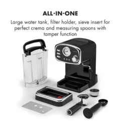 Espressionata Gusto Espressomaschine 1100W 15 Bar Druck Schwarz -Haushaltsgerätegeschäft 10033209 yy 0008 logo Klarstein Espressionata Gusto Espressomaschine reedit