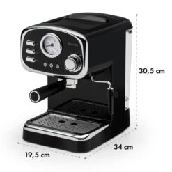 Espressionata Gusto Espressomaschine 1100W 15 Bar Druck Schwarz -Haushaltsgerätegeschäft 10033209 yy 0009 logo Klarstein Espressionata Gusto Espressomaschine