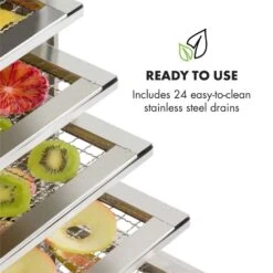 Master Jerky 24 Dörrautomat 5850W 40-90 °C 15h-Timer Edelstahl Silber -Haushaltsgerätegeschäft 10033214 yy 0004 logo Klarstein Master Jerky 24 Doerrautomat silber