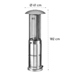 Goldflame Deluxe Terrassenheizstrahler 36.000BTU/11kW Mobil Edelstahl -Haushaltsgerätegeschäft 10033280 yy 0009 logo Blumfeldt Goldflame Deluxe Heizstrahler silber