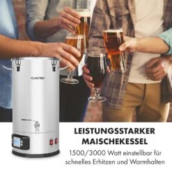 Maischfest Maischekessel 5 Teile 1500/3000W 30l LCD Edelstahl -Haushaltsgerätegeschäft 10033340 de 0002 logo