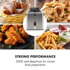 Family Fry Fritteuse 3000W Oil Drain Technology Edelstahl Silber -Haushaltsgerätegeschäft 10033342 yy 0002 logo Klarstein Family Fry Fritteuse 3000W silber