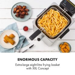 Family Fry Fritteuse 3000W Oil Drain Technology Edelstahl Silber -Haushaltsgerätegeschäft 10033342 yy 0003 logo Klarstein Family Fry Fritteuse 3000W silber