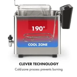 Family Fry Fritteuse 3000W Oil Drain Technology Edelstahl Silber -Haushaltsgerätegeschäft 10033342 yy 0006 logo Klarstein Family Fry Fritteuse 3000W silber