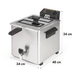 Family Fry Fritteuse 3000W Oil Drain Technology Edelstahl Silber -Haushaltsgerätegeschäft 10033342 yy 0010 logo Klarstein Family Fry Fritteuse 3000W silber