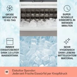 Clearcube Eiswürfelmaschine Klareis 13kg/24h Edelstahl Schwarz 10 Clearcube Eiswürfelmaschine Klareis 13kg/24h Edelstahl Schwarz -Haushaltsgerätegeschäft 10033350 de 0002 usp