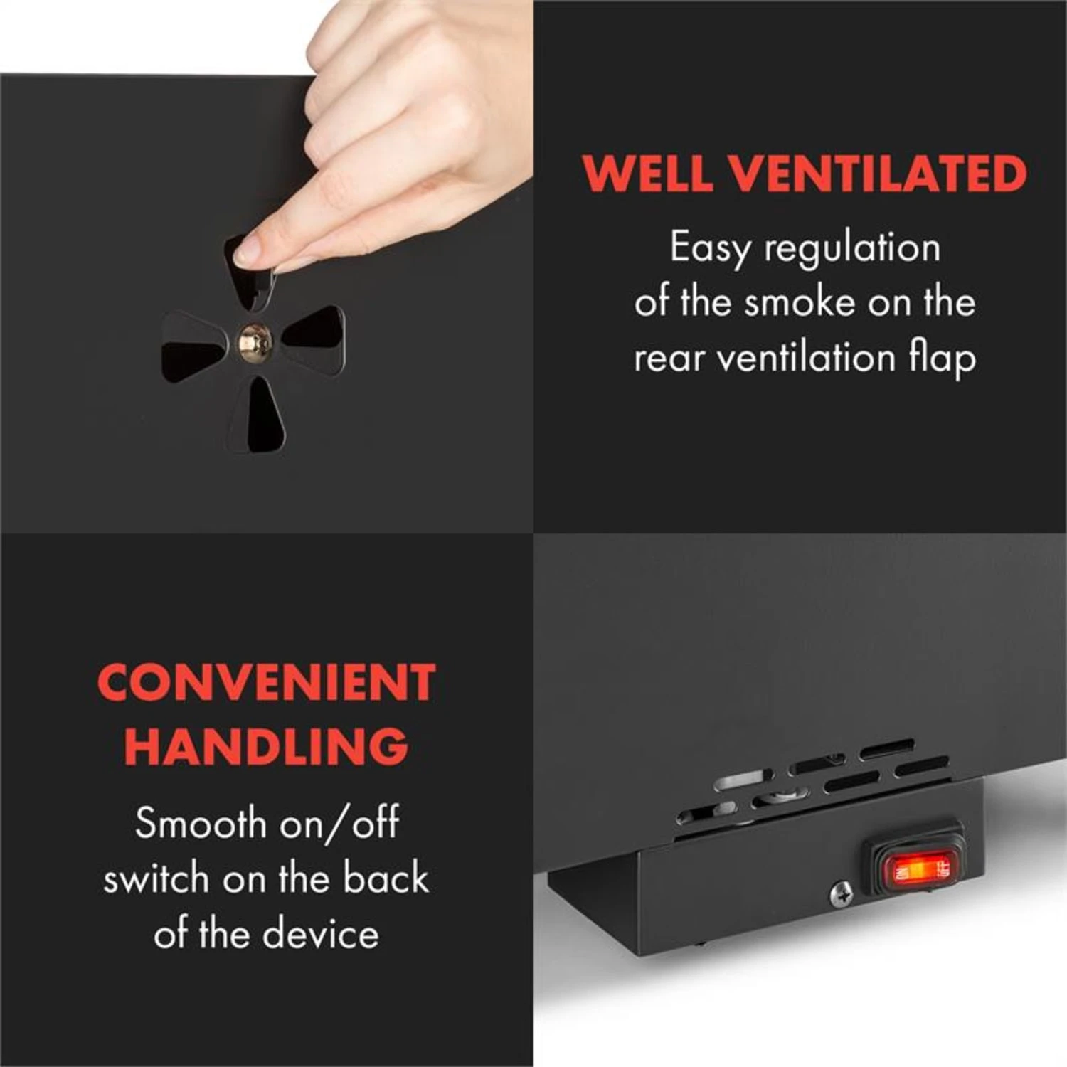 Flintstone Steel Räucherofen 1600 W Integriertes Thermometer Edelstahl 9 Flintstone Steel Räucherofen 1600 W Integriertes Thermometer Edelstahl – Bild 7