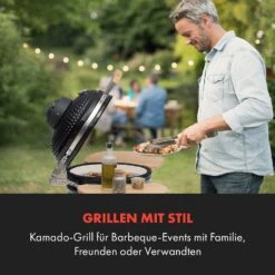 Queensize Kamado Grill Thermometer Abnehmbare Seitenteile Schwarz -Haushaltsgerätegeschäft 10033377 de 0002 logo