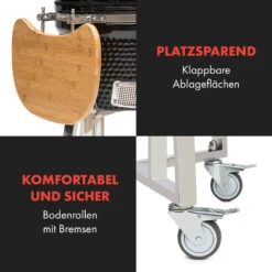 Queensize Kamado Grill Thermometer Abnehmbare Seitenteile Schwarz -Haushaltsgerätegeschäft 10033377 de 0007 logo