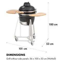 Queensize Kamado Grill Thermometer Abnehmbare Seitenteile Schwarz -Haushaltsgerätegeschäft 10033377 de 0010 logo