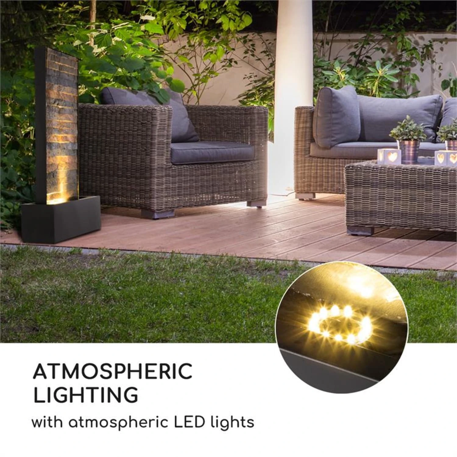 Raincastle Gartenbrunnen 12 LEDs 8W IPX8 Indoor & Outdoor 9 Raincastle Gartenbrunnen 12 LEDs 8W IPX8 Indoor & Outdoor – Bild 7