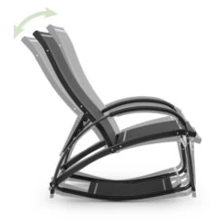 Beverly Wood Sonnenliege Schaukelstuhl Aluminium Schwarz -Haushaltsgerätegeschäft 10033453 yy 0008 detail Blumfeldt Beverly Wood Sonnenliege schwarz