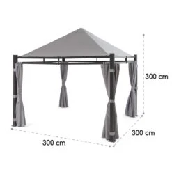 Pantheon Illumina Pavillon Mit Dach Polycarbonat Aluminium Schwarz -Haushaltsgerätegeschäft 10033458 yy 0009 logo Blumfeldt Pantheon Illumina Pavillon schwarz