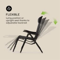 California Dreaming Sonnenliege, Polsterung, Stahlrahmen, Schwarz -Haushaltsgerätegeschäft 10033474 yy 0005 logo Blumfeldt California Dreaming Sonnenliege schwarz