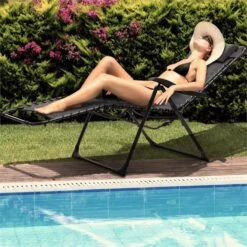 California Dreaming Sonnenliege, Polsterung, Stahlrahmen, Grau -Haushaltsgerätegeschäft 10033475 yy 0003 logo Blumfeldt California Dreaming Sonnenliege grau