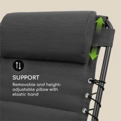 California Dreaming Sonnenliege, Polsterung, Stahlrahmen, Grau -Haushaltsgerätegeschäft 10033475 yy 0007 logo Blumfeldt California Dreaming Sonnenliege grau