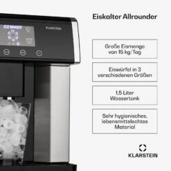 Eiszeit Eiswürfelmaschine Edelstahl 3 Eiswürfelgrößen Silber 10 Eiszeit Eiswürfelmaschine Edelstahl 3 Eiswürfelgrößen Silber -Haushaltsgerätegeschäft 10033478 de 0002 usp