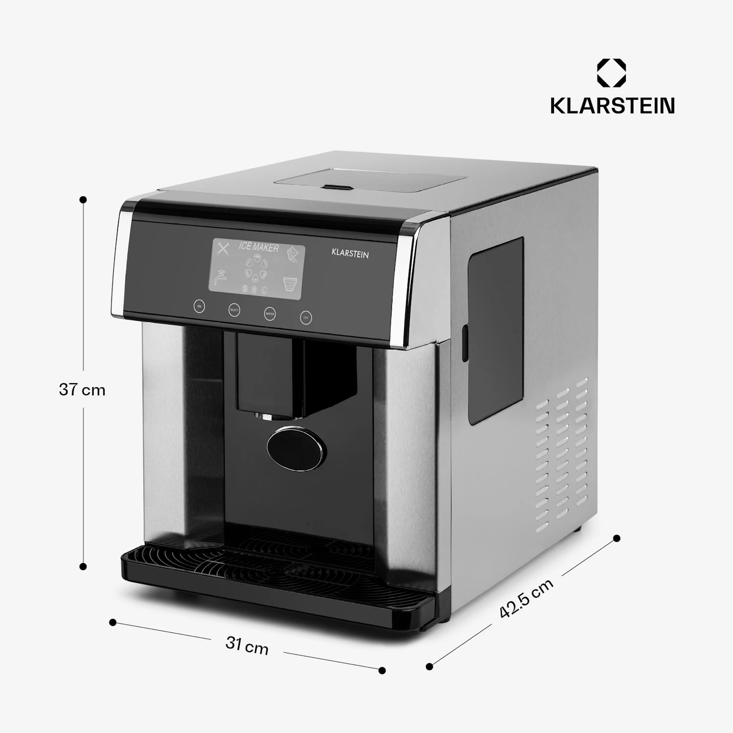 Eiszeit Eiswürfelmaschine Edelstahl 3 Eiswürfelgrößen Silber 9 Eiszeit Eiswürfelmaschine Edelstahl 3 Eiswürfelgrößen Silber – Bild 7
