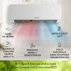 Windwaker Split-Klimaanlage 12.000 BTU/3,6 KW Luftdurchsatz 600m³/h -Haushaltsgerätegeschäft 10033483 de 0002 usp