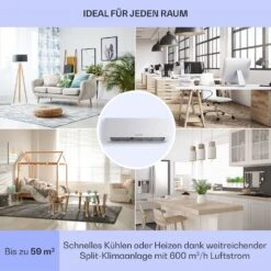 Windwaker Split-Klimaanlage 12.000 BTU/3,6 KW Luftdurchsatz 600m³/h -Haushaltsgerätegeschäft 10033483 de 0005 usp