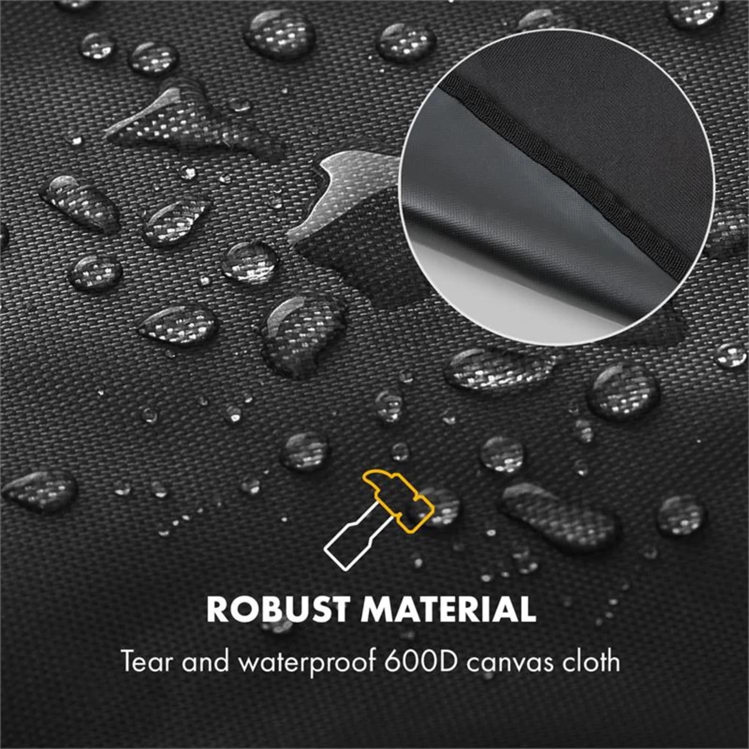 Gazooka 3.0T Wetterschutzhaube 600D Canvas 30/70% PE/PVC Schwarz 7 Gazooka 3.0T Wetterschutzhaube 600D Canvas 30/70% PE/PVC Schwarz – Bild 5