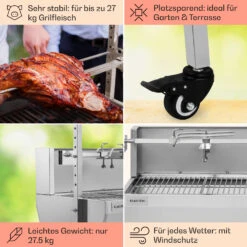 Sauenland Pro Spanferkelgrill Drehspieß 13W 4 Rollen Edelstahl 13 Sauenland Pro Spanferkelgrill Drehspieß 13W 4 Rollen Edelstahl -Haushaltsgerätegeschäft 10033566 de 0005 usp