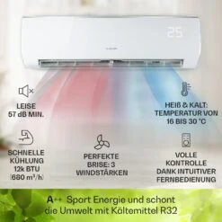 Windwaker Eco Split-Klimaanlage 12.000 BTU/3,5 KW Luftdurchsatz 680 M³/h Max. A++ -Haushaltsgerätegeschäft 10033601 de 0002 usp