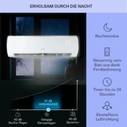 Windwaker Eco Split-Klimaanlage 12.000 BTU/3,5 KW Luftdurchsatz 680 M³/h Max. A++ -Haushaltsgerätegeschäft 10033601 de 0004 usp