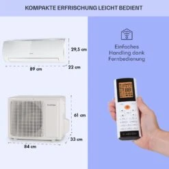 Windwaker Eco Split-Klimaanlage 12.000 BTU/3,5 KW Luftdurchsatz 680 M³/h Max. A++ -Haushaltsgerätegeschäft 10033601 de 0006 usp
