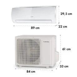 Windwaker Eco Split-Klimaanlage 12.000 BTU/3,5 KW Luftdurchsatz 680 M³/h Max. A++ -Haushaltsgerätegeschäft 10033601 yy 0007 dimensions