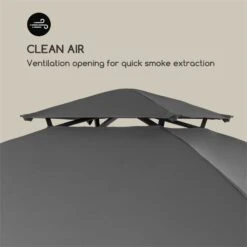 Steakhouse Al Sur Pavillon 244x260x152cm 160 G Flammhemmend Stahl Grau -Haushaltsgerätegeschäft 10033609 yy 0007 logo Blumfeldt Steakhouse al Sur Pavillon grau