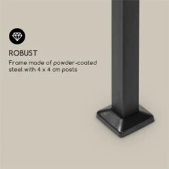 Steakhouse Al Sur Pavillon 244x260x152cm 160 G Flammhemmend Stahl Grau -Haushaltsgerätegeschäft 10033609 yy 0008 logo Blumfeldt Steakhouse al Sur Pavillon grau