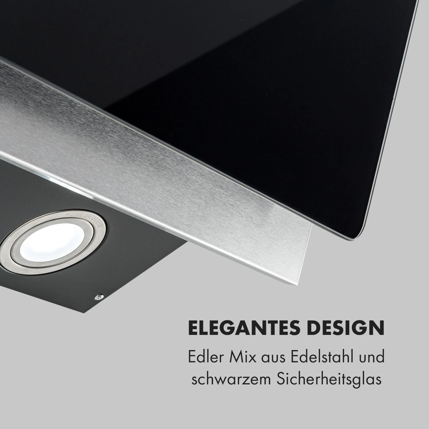 Alessia Dunstabzugshaube Kopffreihaube 350 M³/h Push Control Schwarz 5 Alessia Dunstabzugshaube Kopffreihaube 350 M³/h Push Control Schwarz – Bild 3