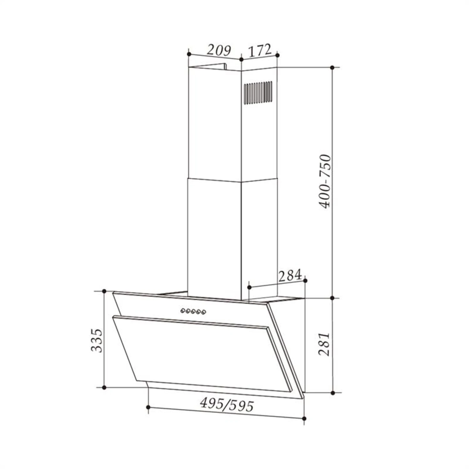 Alessia Dunstabzugshaube Kopffreihaube 350 M³/h Push Control Schwarz 11 Alessia Dunstabzugshaube Kopffreihaube 350 M³/h Push Control Schwarz – Bild 9