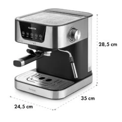 Arabica Espressomaschine 1050W 15 Bar 1,5l Touch-Bedienfeld Edelstahl -Haushaltsgerätegeschäft 10033729 yy 0011 dimensions