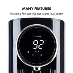 Hot Spring Plus Heißwasserspender 5l Edelstahl-Wassertank 45-95 °C -Haushaltsgerätegeschäft 10033753 yy 0007 logo Klarstein Hot Spring Heisswasserspender schwarz