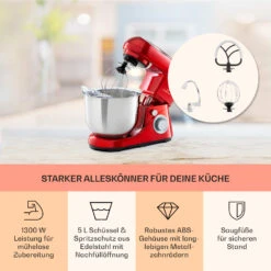 Bella Pico 2G Küchenmaschine 1300W 1,7PS 6 Stufen 5 Liter -Haushaltsgerätegeschäft 10033801 de 0003 usp