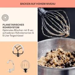 Bella Pico 2G Küchenmaschine 1300W 1,7PS 6 Stufen 5 Liter -Haushaltsgerätegeschäft 10033801 de 0006 usp