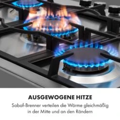 Ignito 5 Zonen Gaskochfeld 5-flammig Sabaf-Brenner Edelstahl Silber -Haushaltsgerätegeschäft 10034111 de 0003 logo