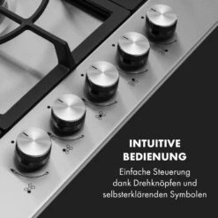 Ignito 5 Zonen Gaskochfeld 5-flammig Sabaf-Brenner Edelstahl Silber -Haushaltsgerätegeschäft 10034111 de 0004 logo